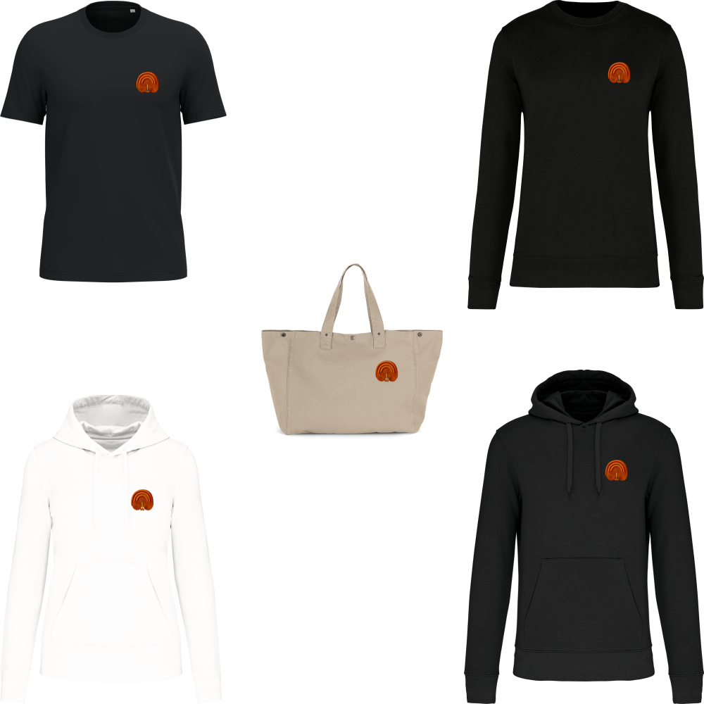 Bigoudène - Plume de paon - Orange et Jaune LE LAIN - Personnalisation à volonté
