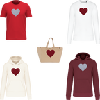 Broderie bouclette - Coeur LE LAIN - Personnalisation à volonté