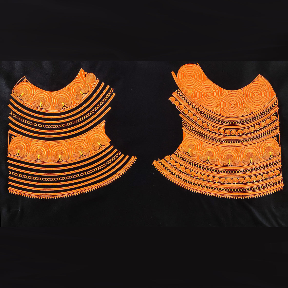 Plastron Bigouden orange - LE LAIN - Personnalisation à volonté