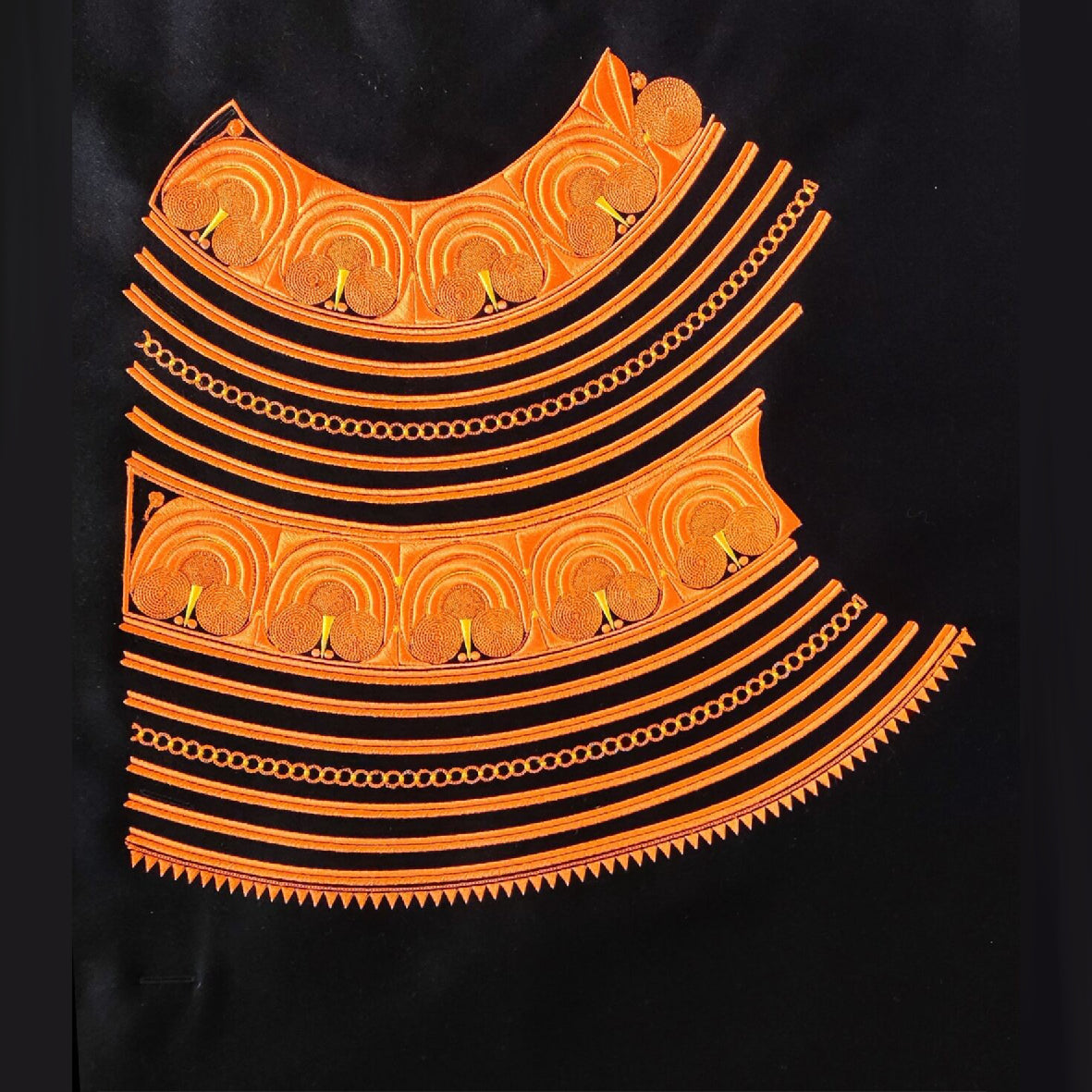 Plastron Bigouden orange - LE LAIN - Personnalisation à volonté