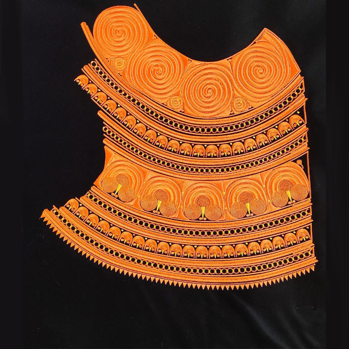 Plastron Bigouden orange - LE LAIN - Personnalisation à volonté